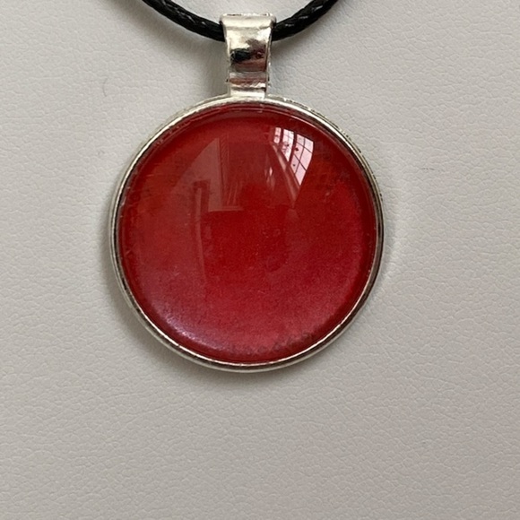 Svetlana Yeung Hand Crafted necklace fluid art pendant cord in pink Size OS